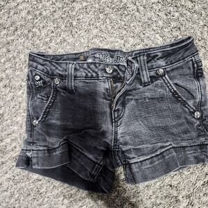 Miss Me Women's Dark Gray Jean Shorts
